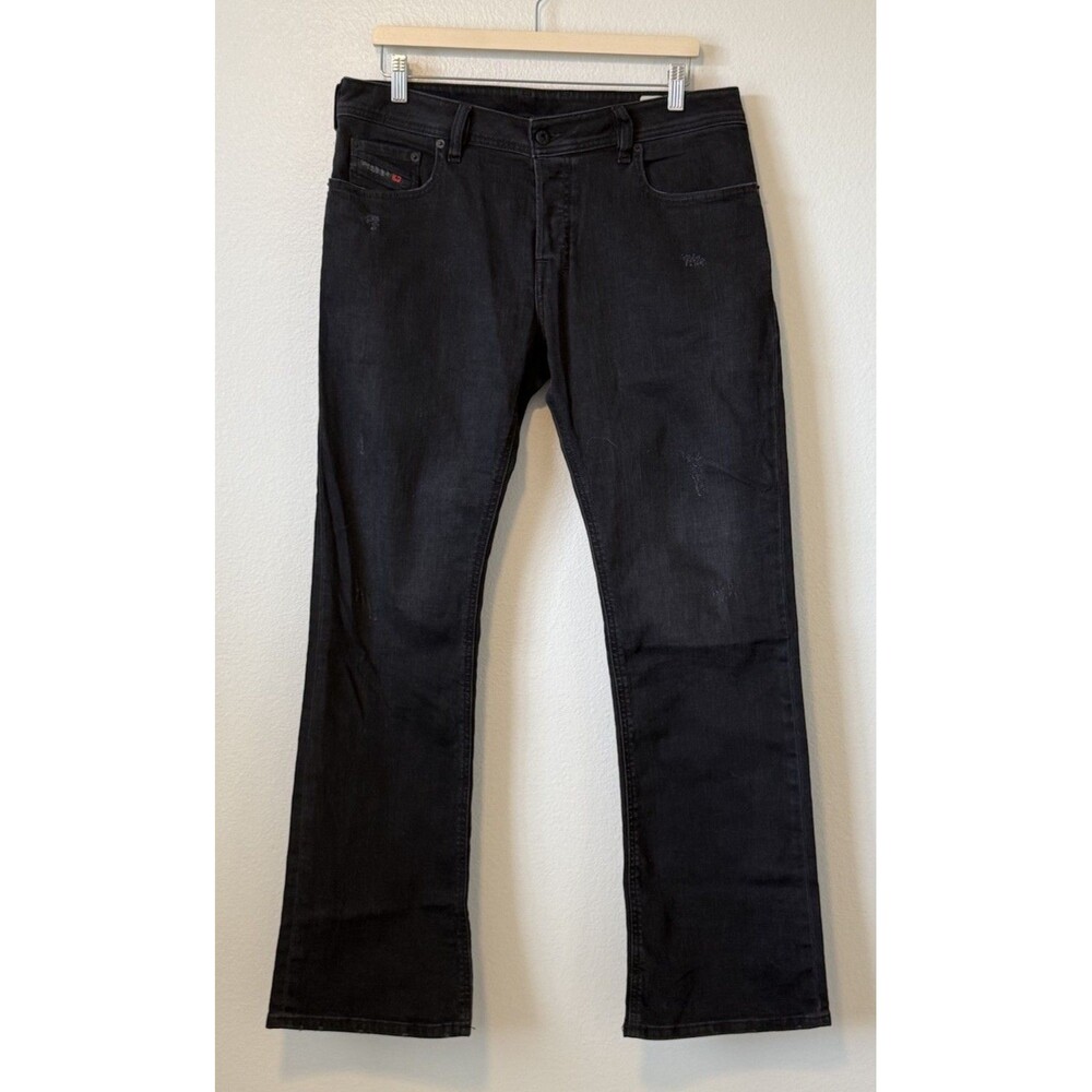 Diesel Mens Zatiny Regular Bootcut Jeans C69AC Stretch Black Size 33X34 Approx